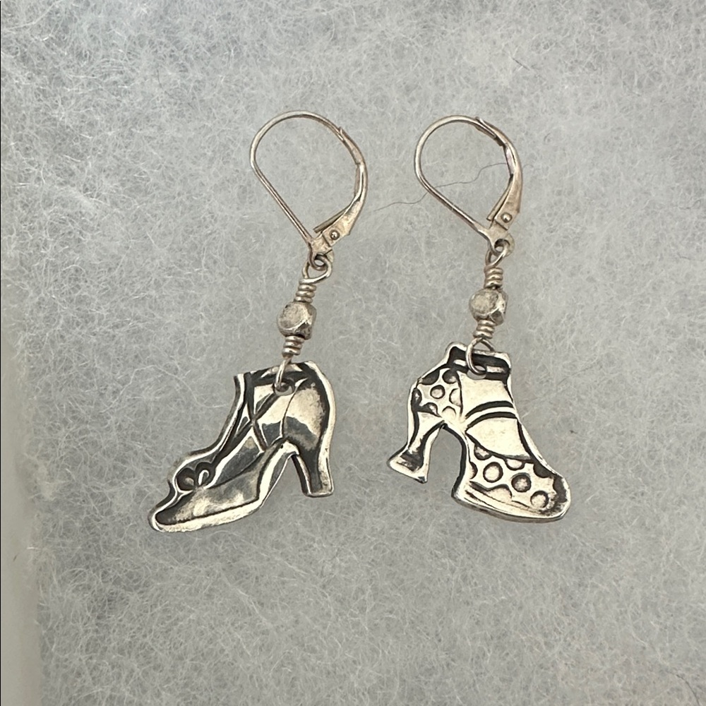 Vintage Art Deco Dangle She Earrings signed by artist